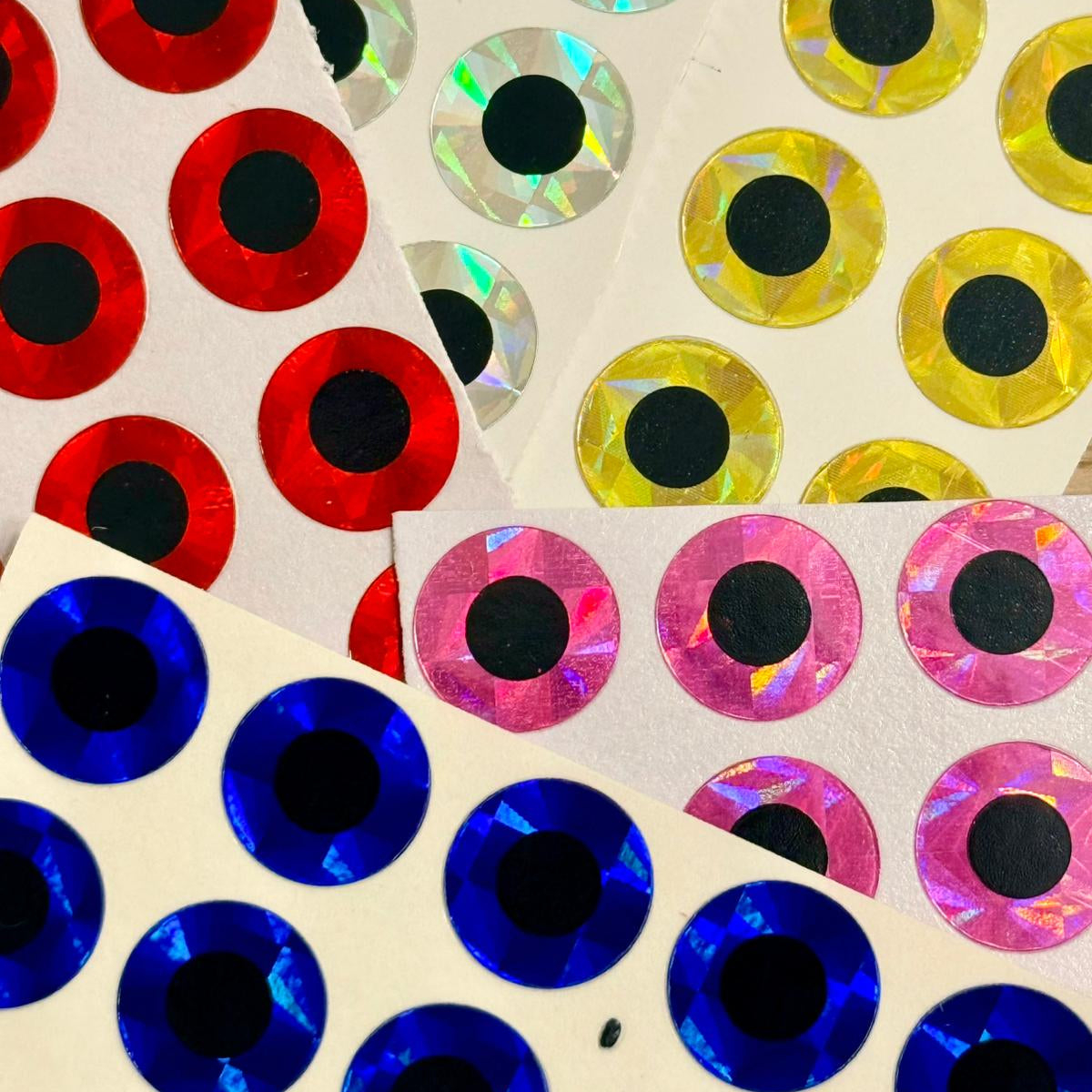 Shiny 2D Eyes 10mm - 50 Pack
